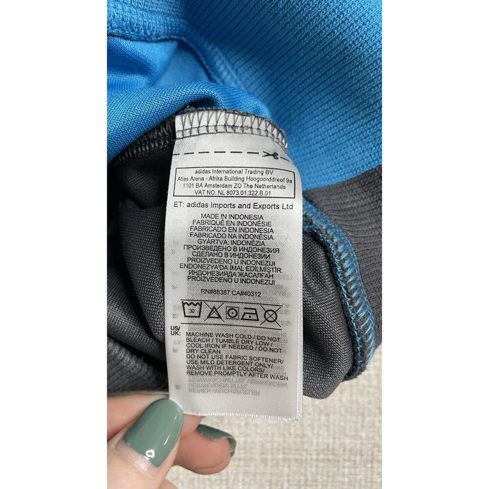 Adidas Japan Three Stripes Colorblock Pullover Sweatshirt Blue Women's Medium - Picture 9 of 13